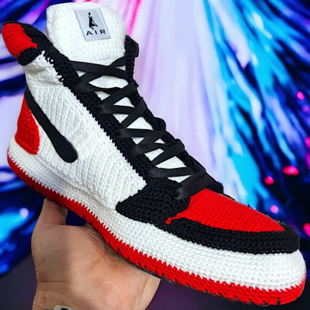 Crochet Basketball High-Top Slippers - view 3