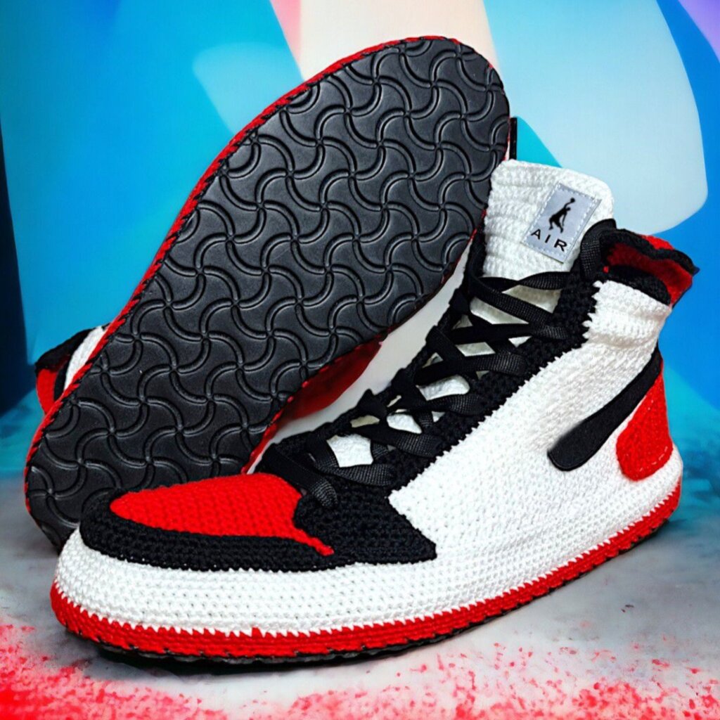 Crochet Basketball High-Top Slippers - view 4
