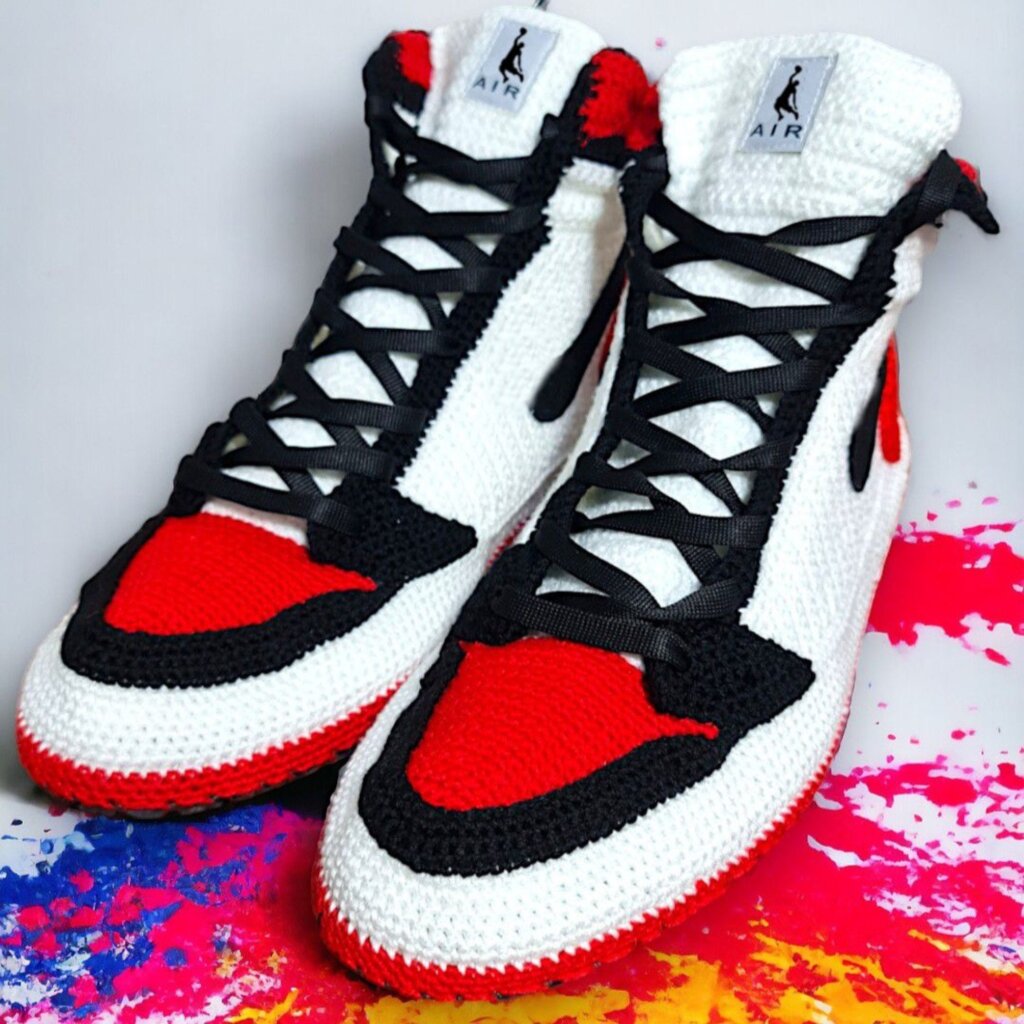 Crochet Basketball High-Top Slippers - view 5