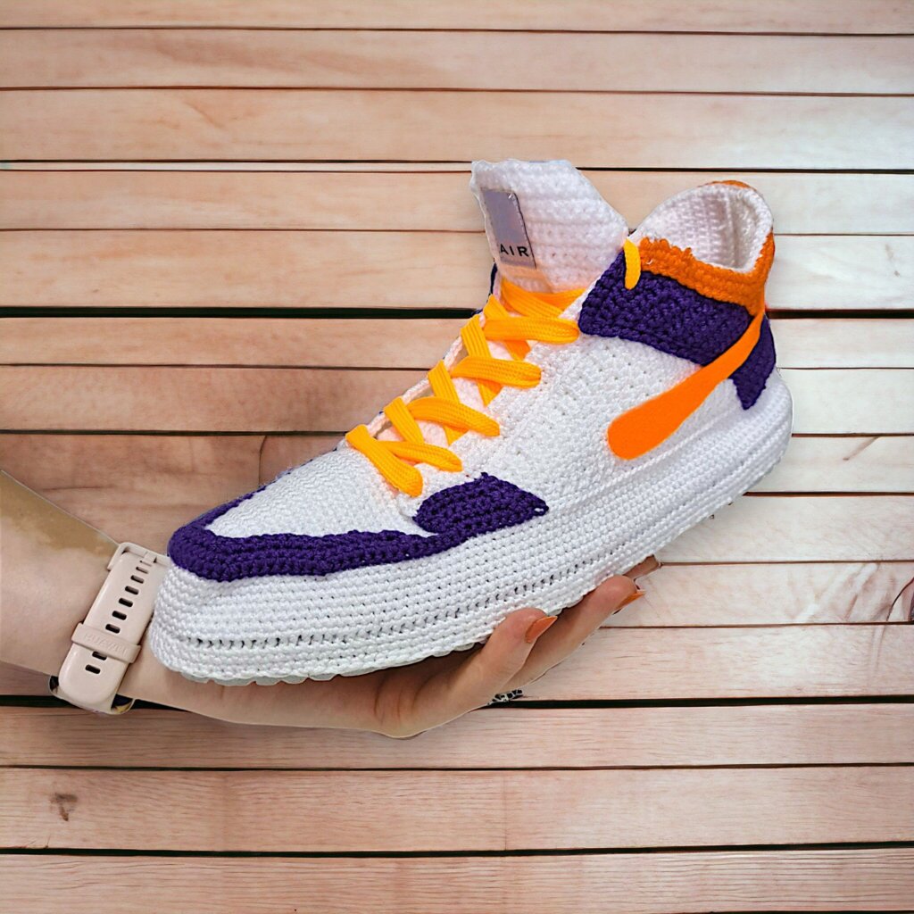 Crochet Sneaker Slippers - view 4
