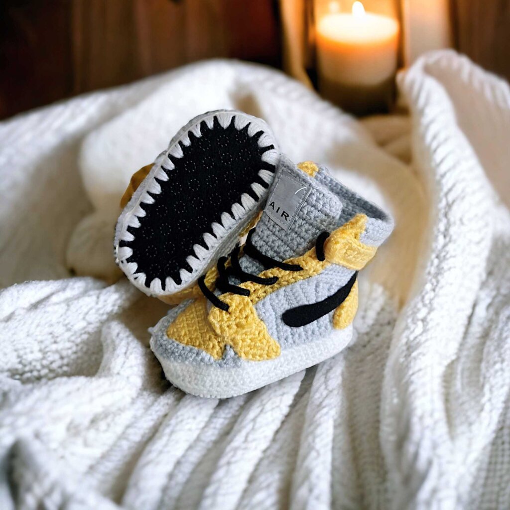 Crochet Sports Baby Shoes - view 4