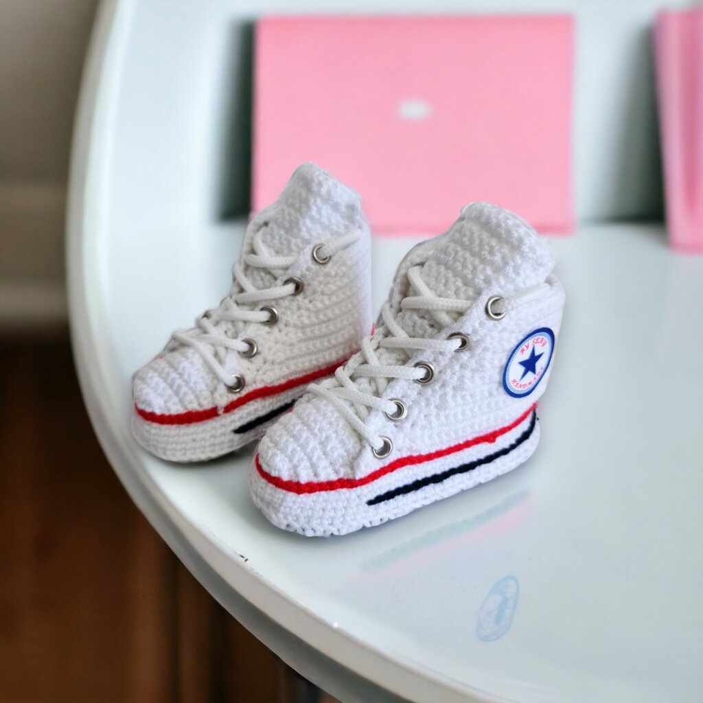 Crochet knit baby booties - view 5