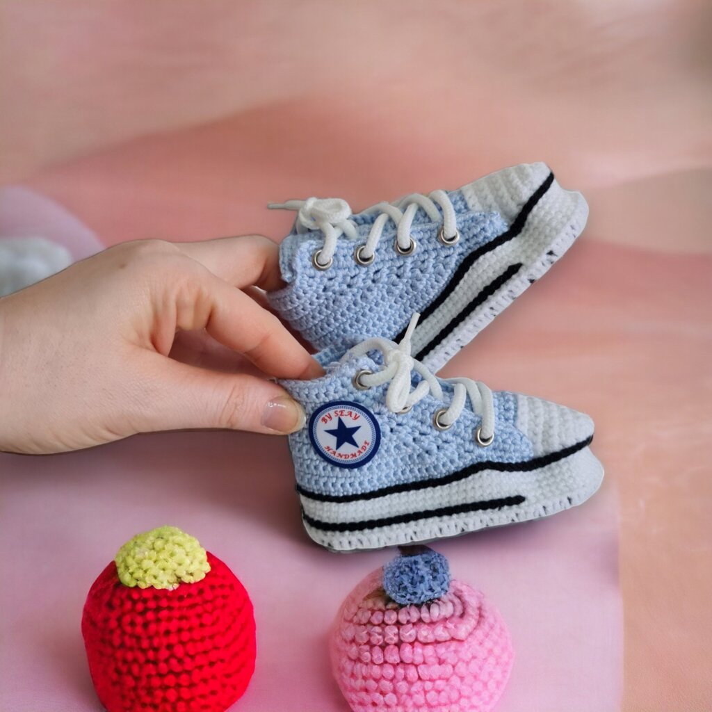 Soft Baby Blue Booties - view 4