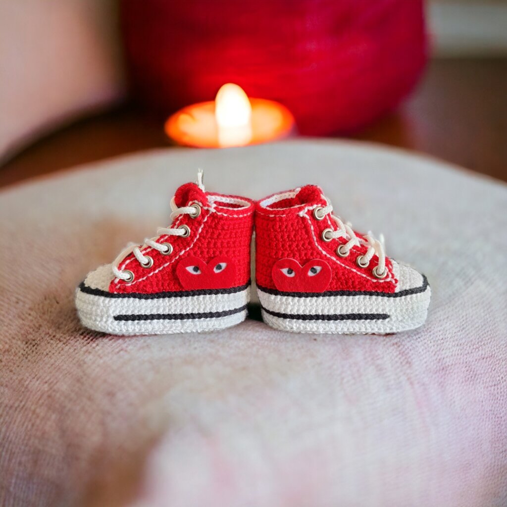 Personalized Baby Crochet Sneakers - view 2