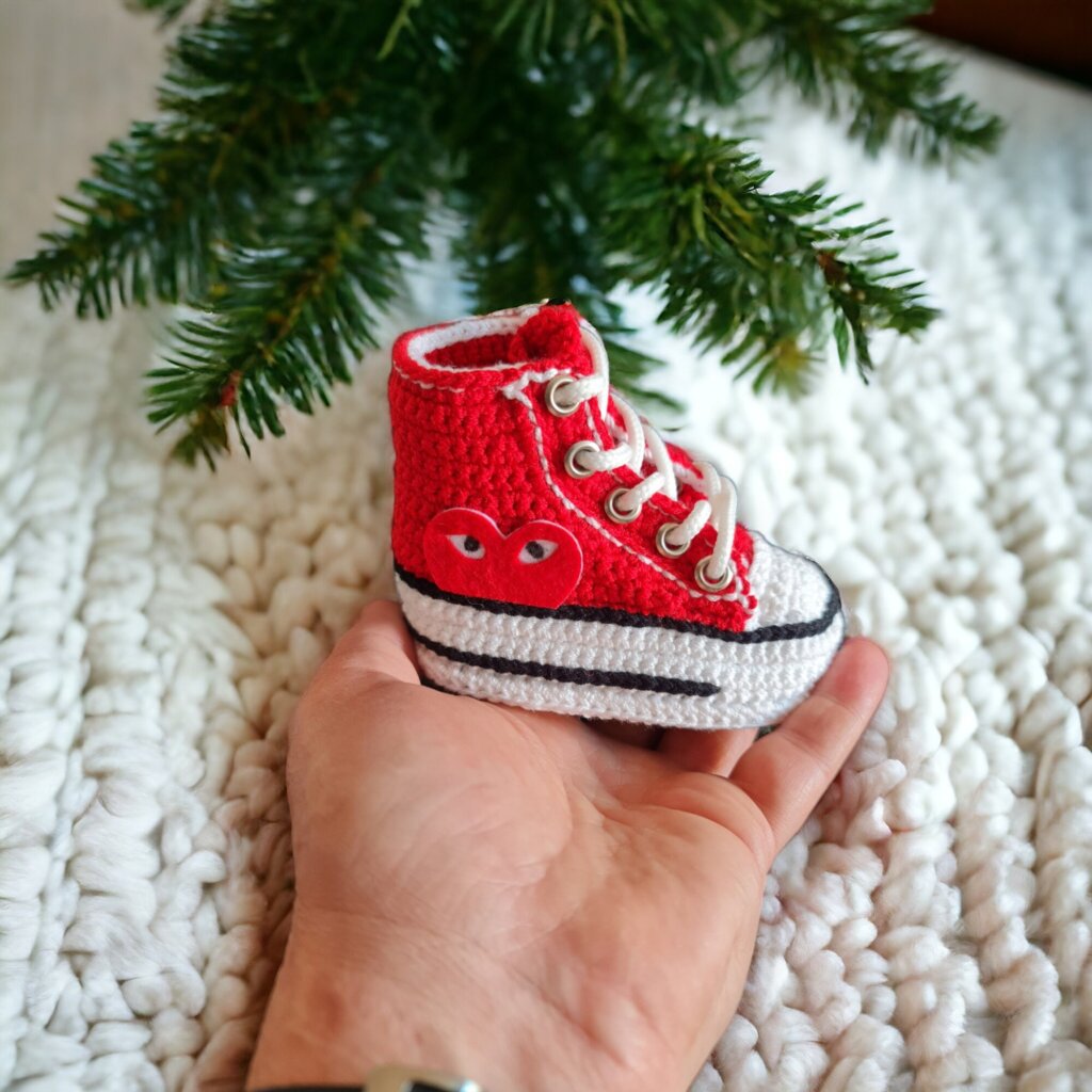 Personalized Baby Crochet Sneakers - view 4