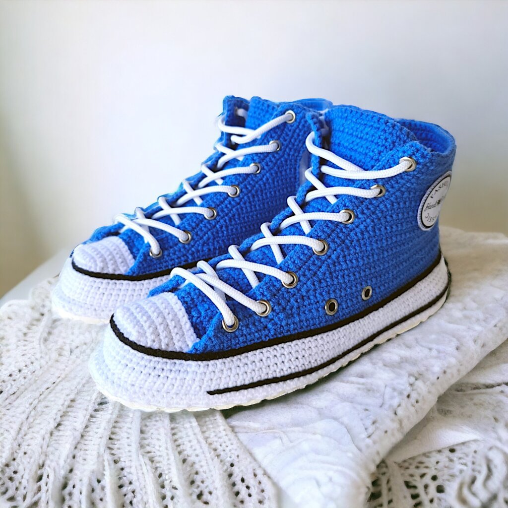 Knitted Sneakers Plush Slippers - view 2 Knitted Sneakers Plush Slippers - view 2