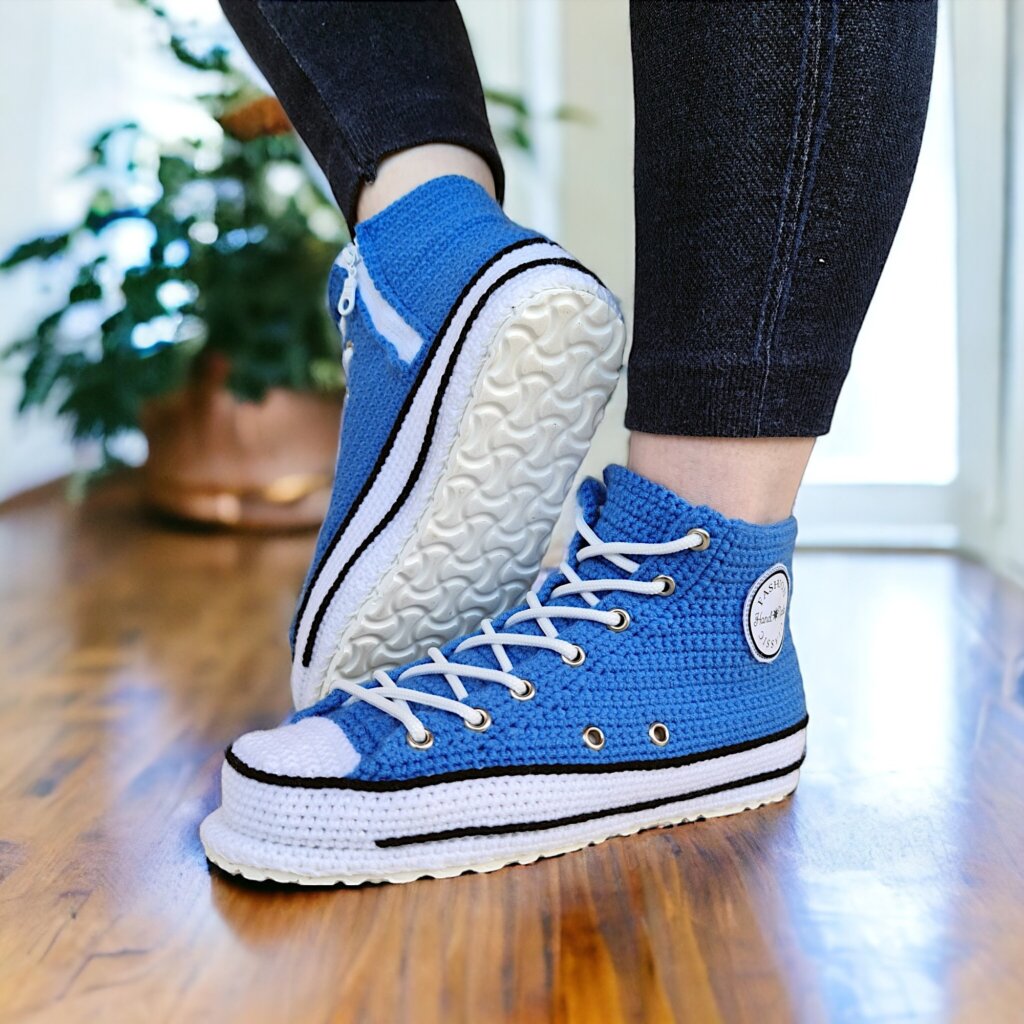 Knitted Sneakers Plush Slippers - view 4 Knitted Sneakers Plush Slippers - view 4