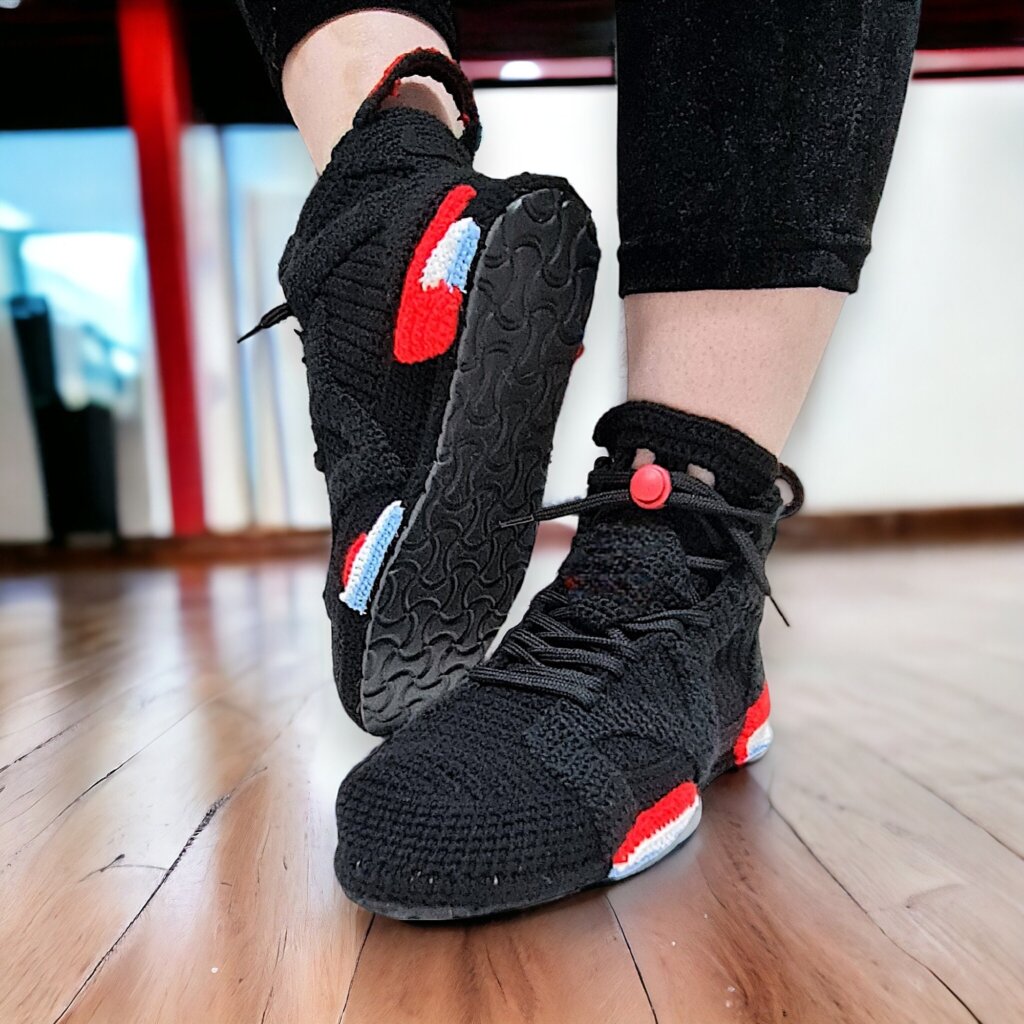 Custom Crochet Sneakers Slippers - view 3
