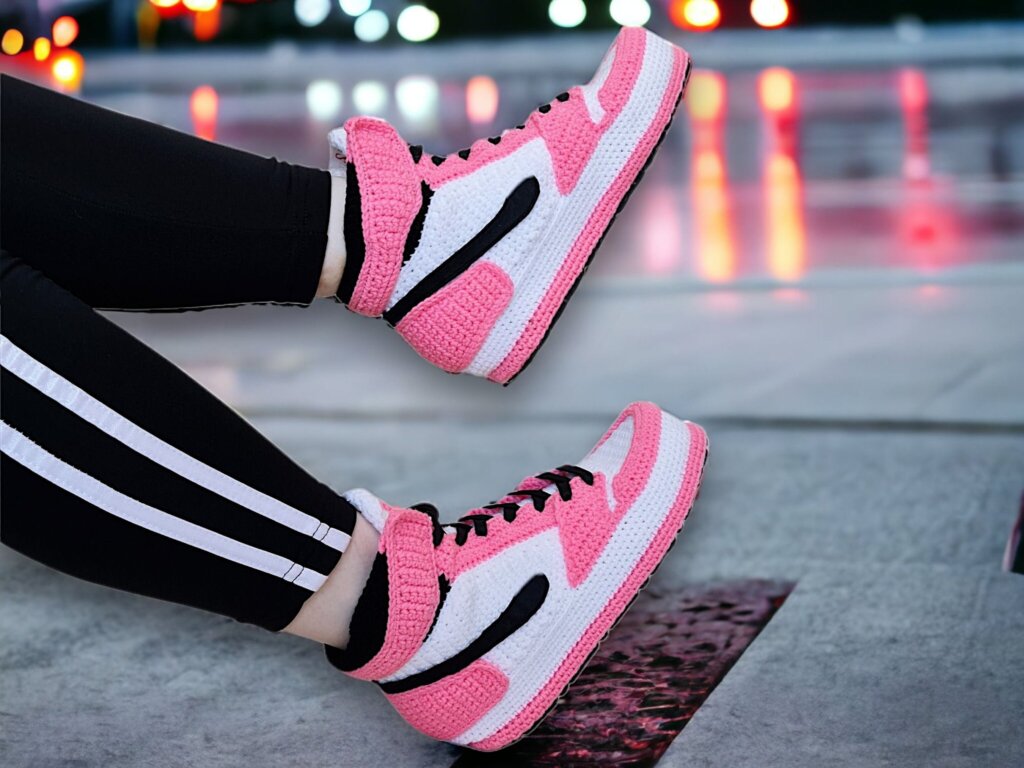Custom Purple Sneakers Slippers - view 5