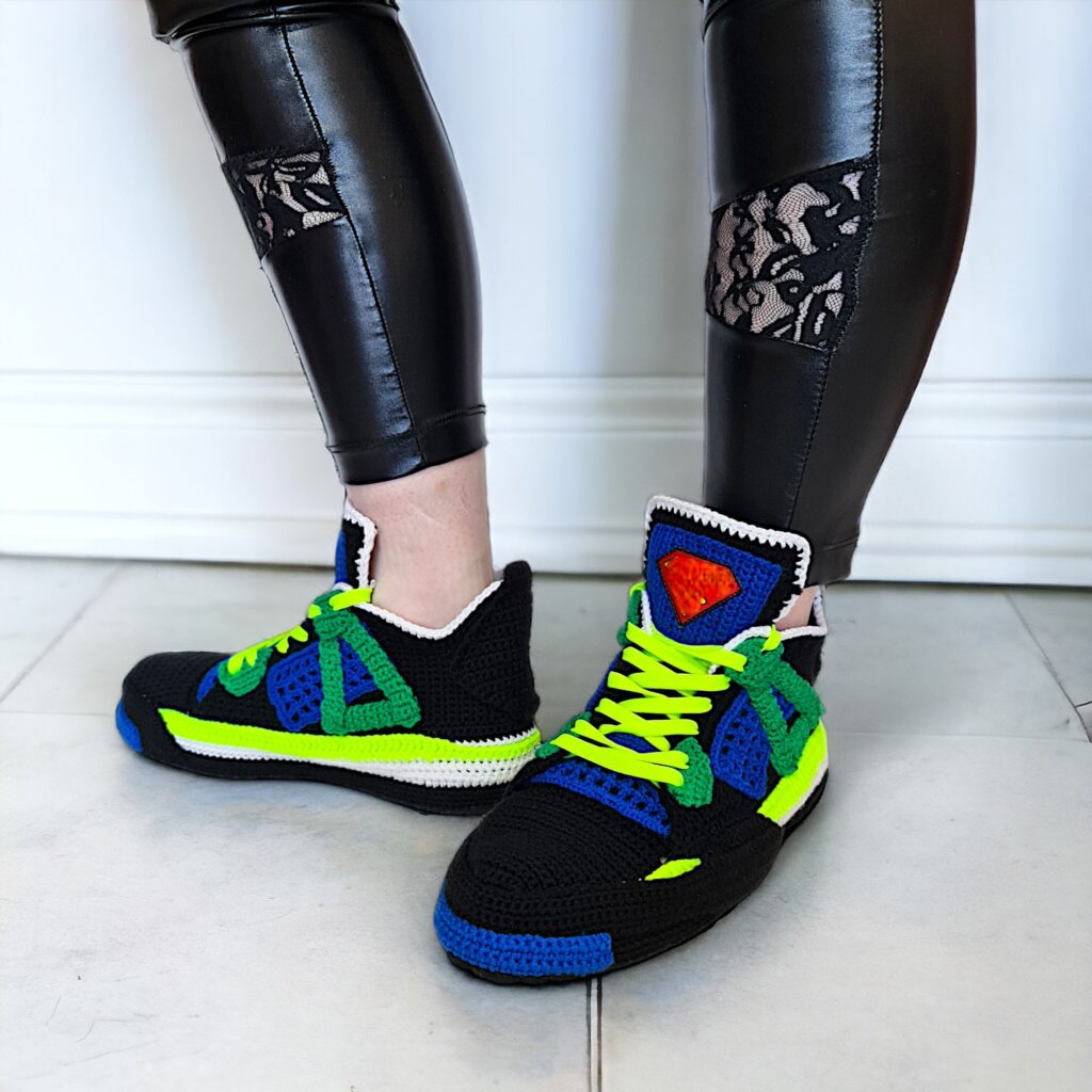 Superhero Aj4 Crochet Jordan Sneaker Slippers - view 4