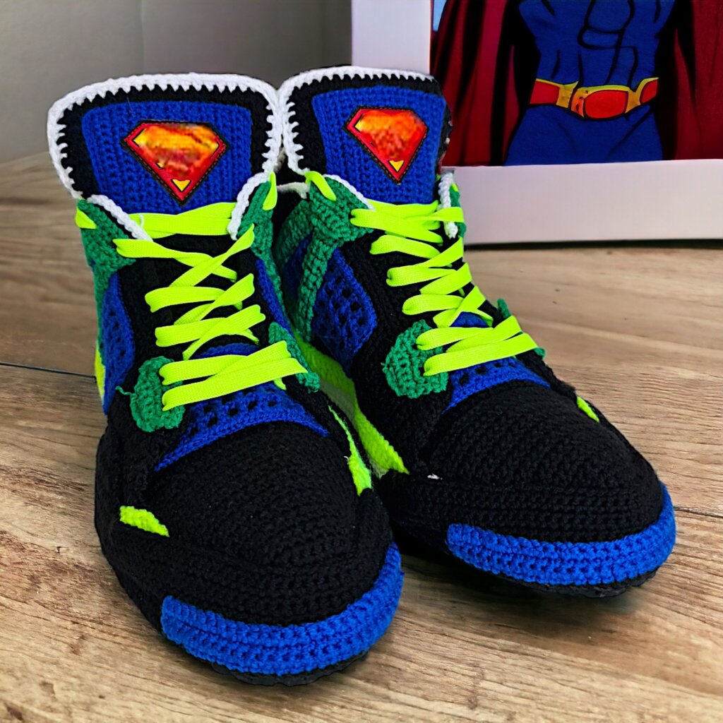 Superhero Aj4 Crochet Jordan Sneaker Slippers - view 5
