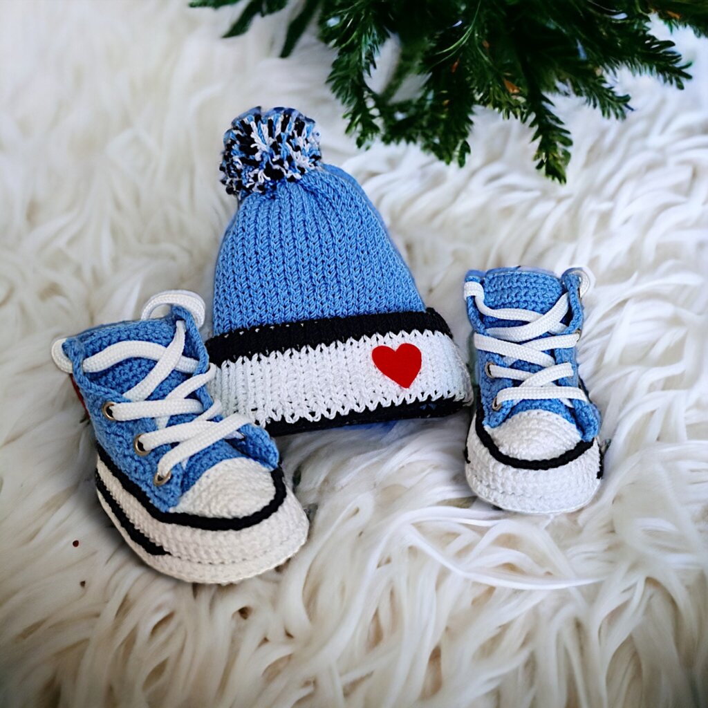 Organic Cotton Baby Blue Sneaker - view 3