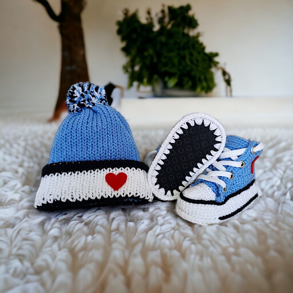 Organic Cotton Baby Blue Sneaker - view 5
