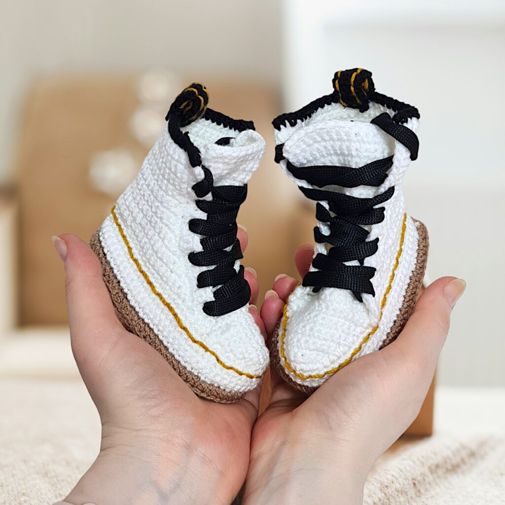 Classic Baby Combat White Punk Boots - view 2