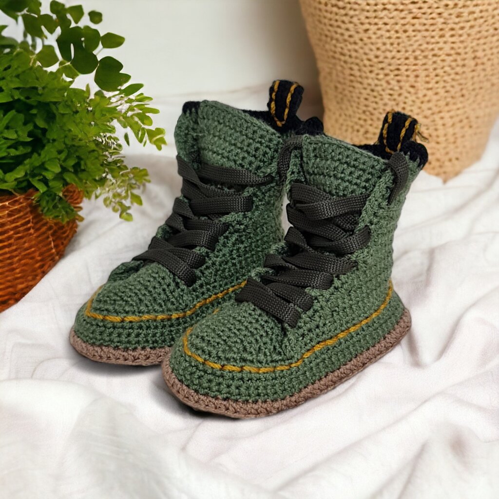 Punk Classic Baby Army Green Boots - view 3