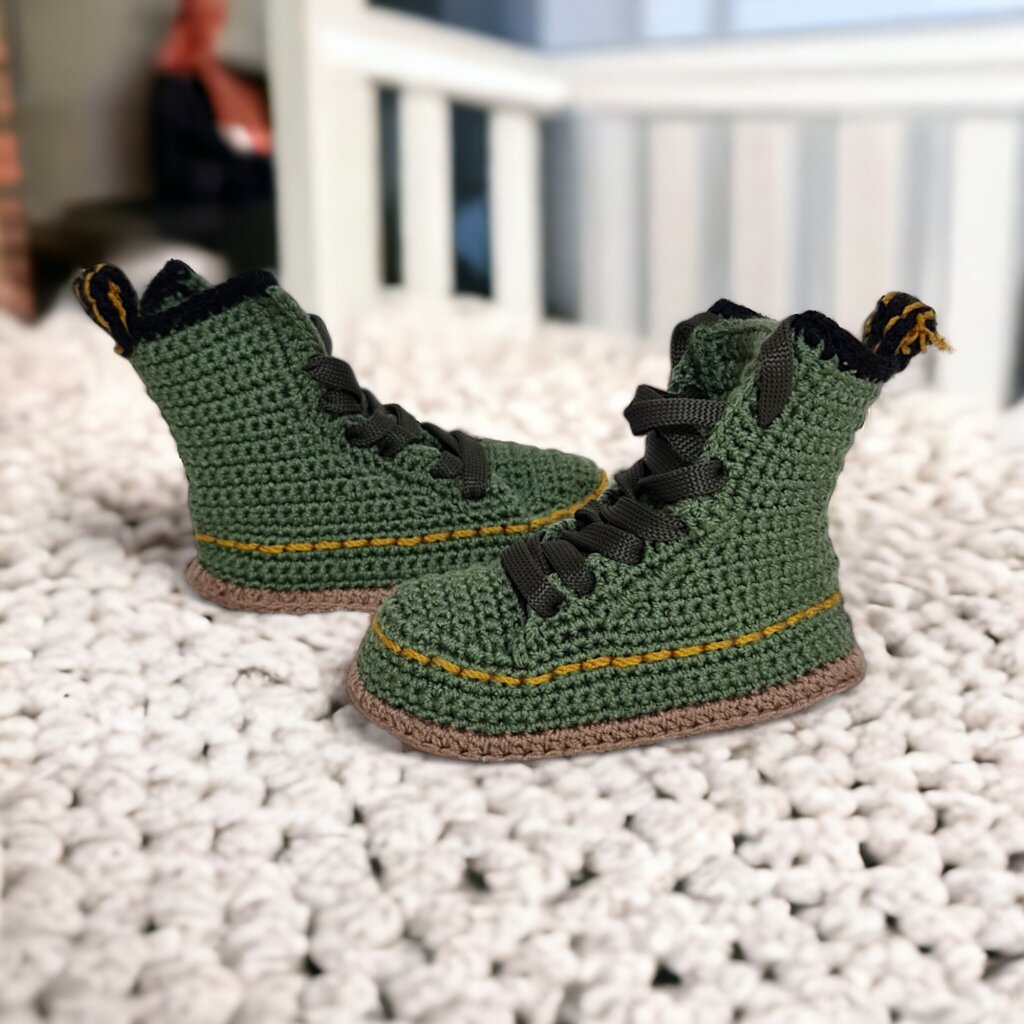 Punk Classic Baby Army Green Boots - view 4