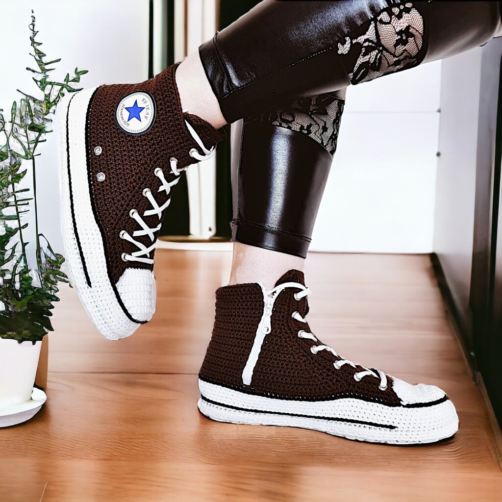 High Top Converse-Style Sneaker Slippers - view 2