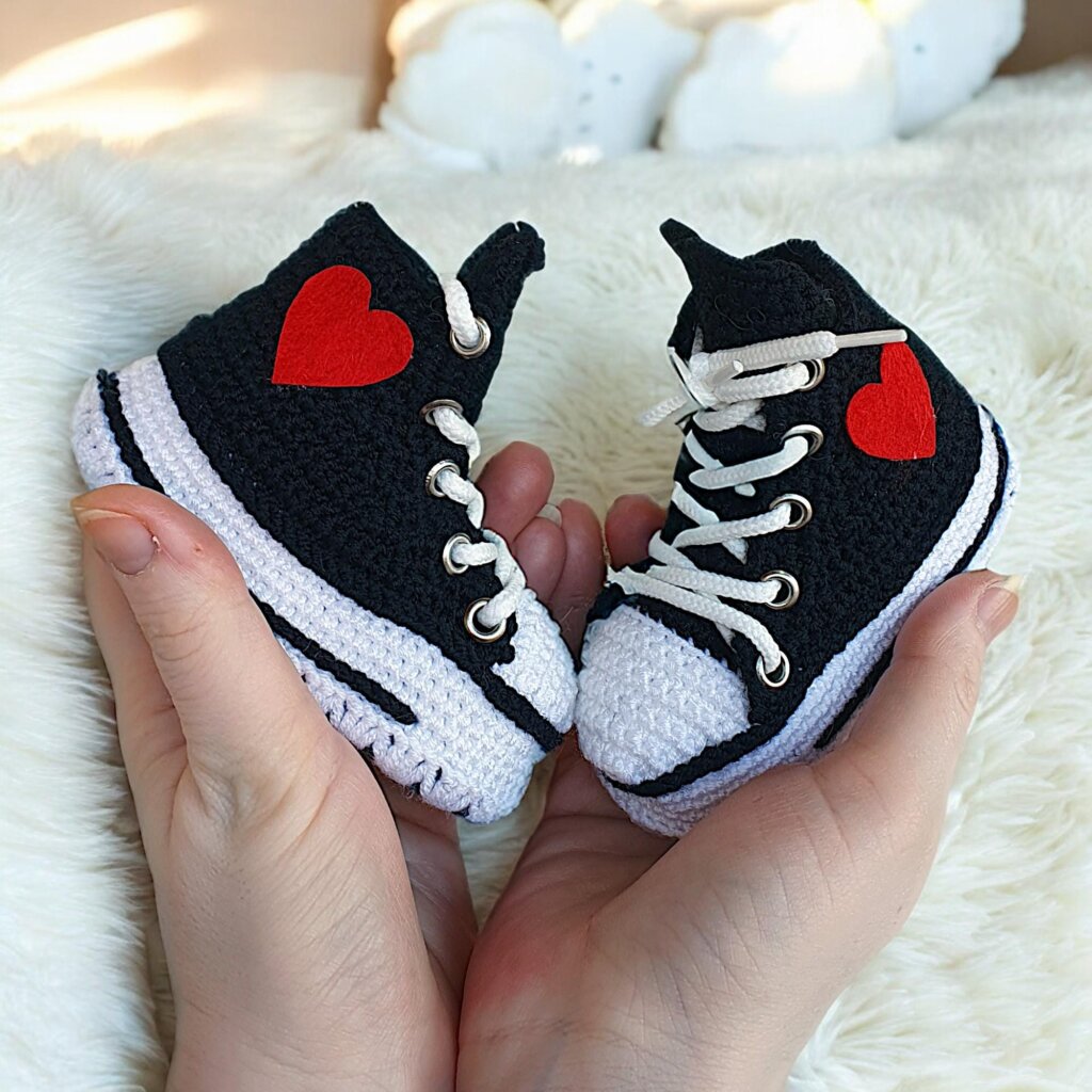 Custom Crochet Baby Sneaker Kicks - view 3