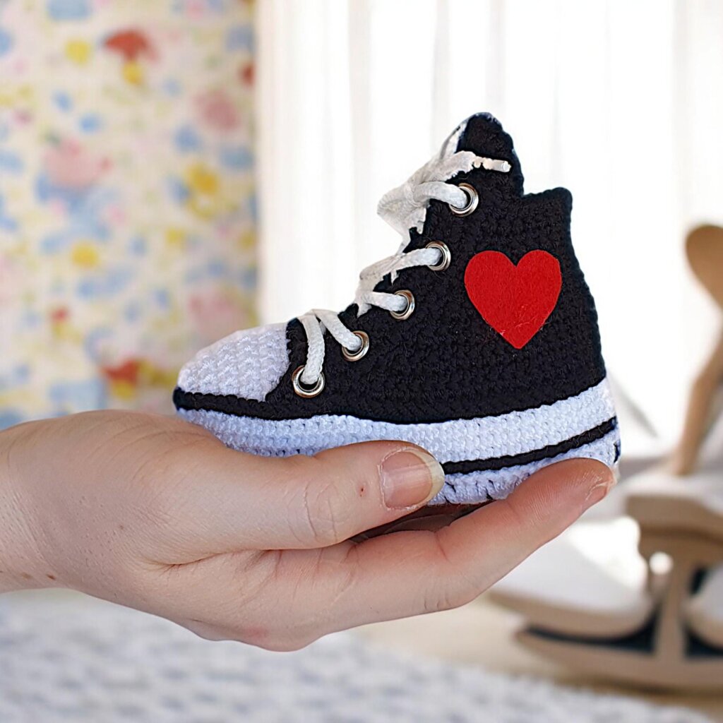 Custom Crochet Baby Sneaker Kicks - view 2