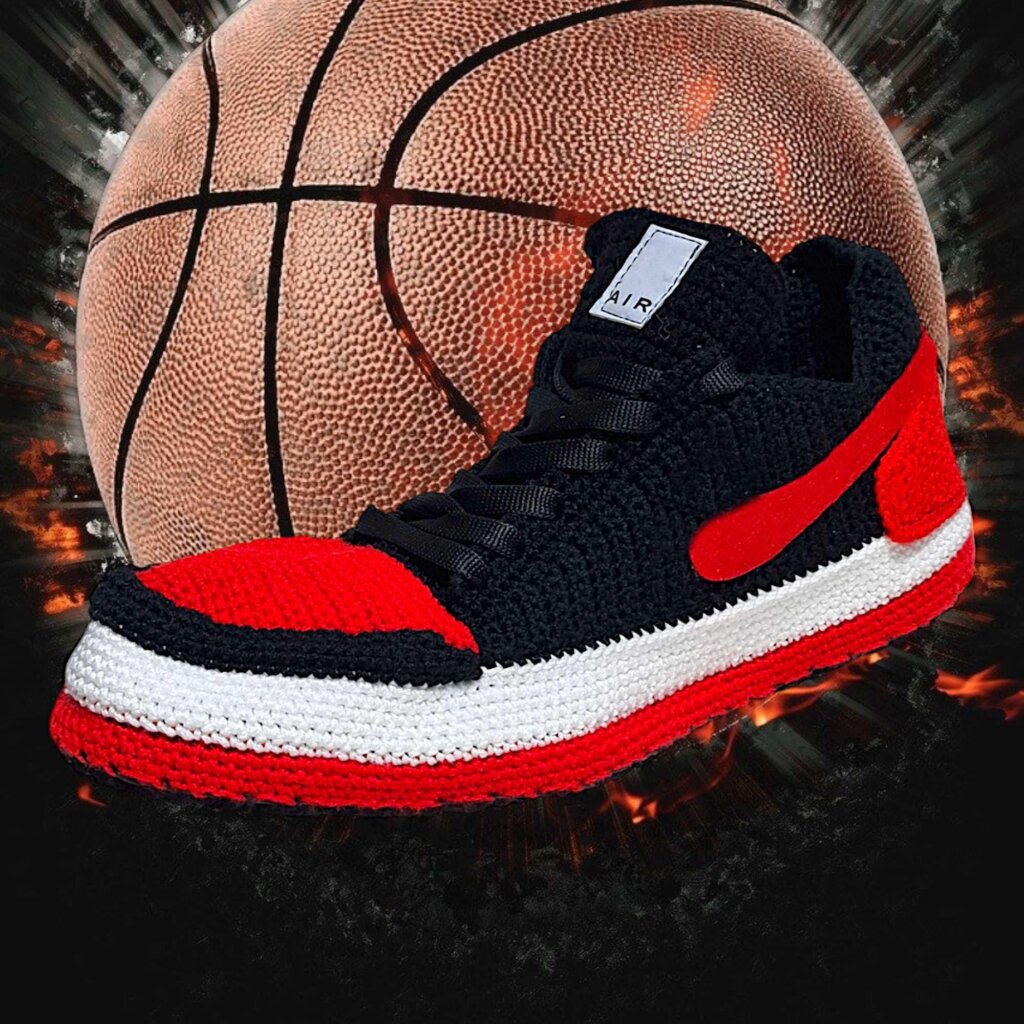 Crochet Jordan Style Slippers - view 2