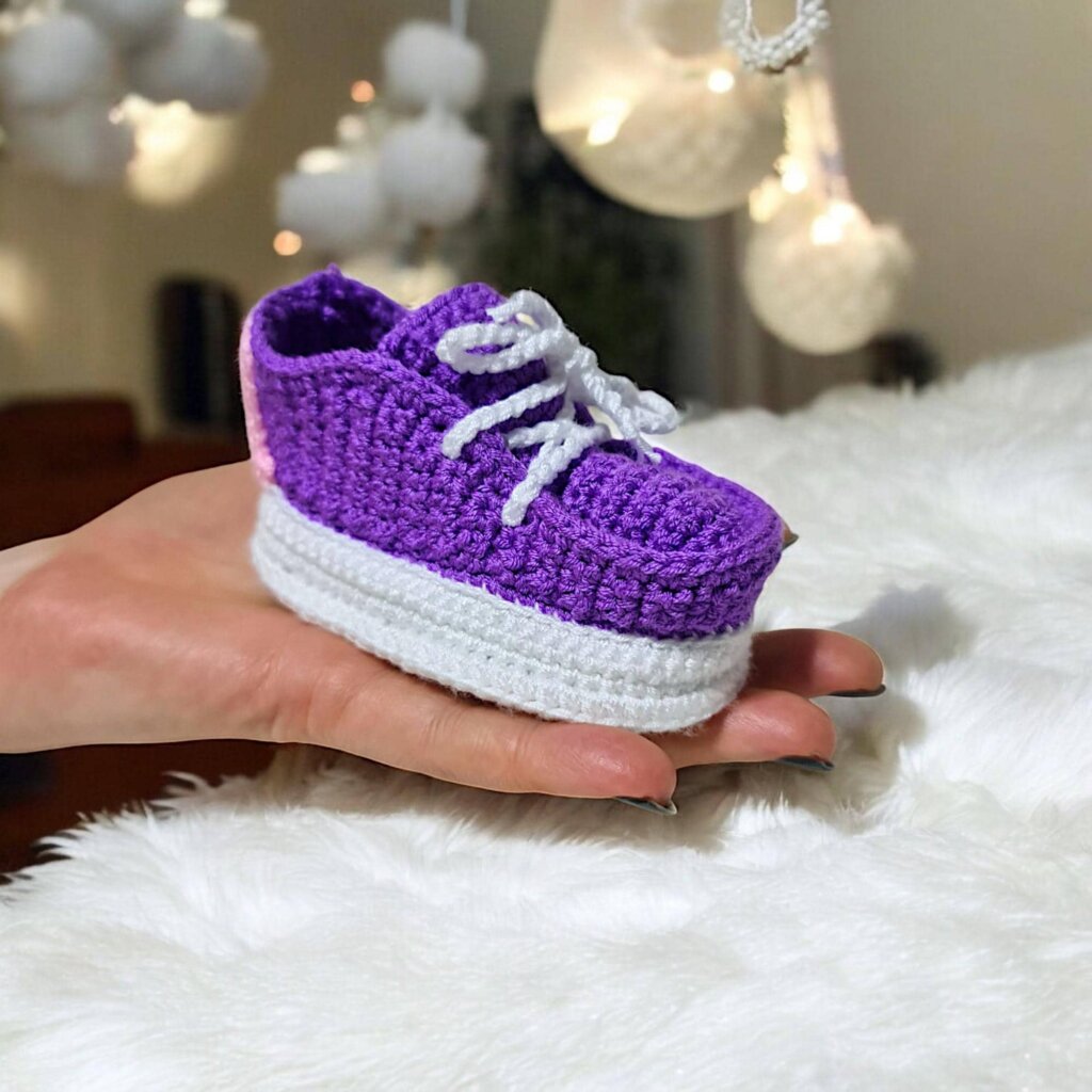 Custom Crochet Baby Girl Booties - view 4