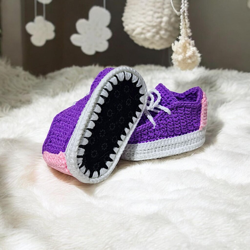 Custom Crochet Baby Girl Booties - view 5