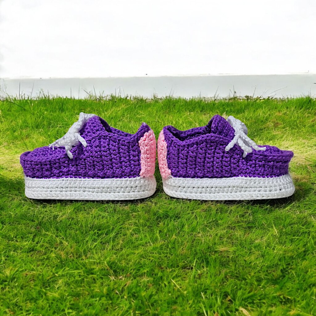 Custom Crochet Baby Girl Booties - view 3