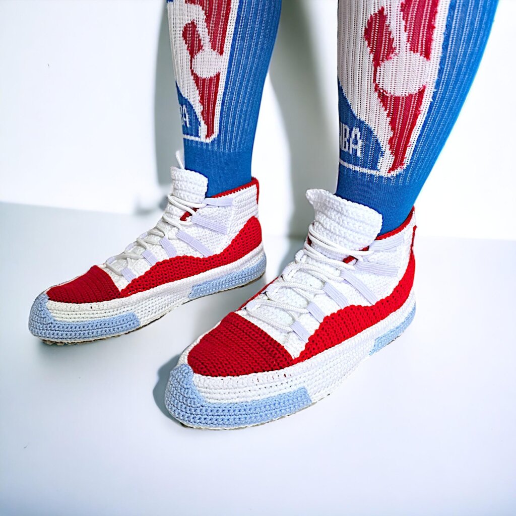 Crochet Jordan Cherry Retro Sneakers Slippers - view 3