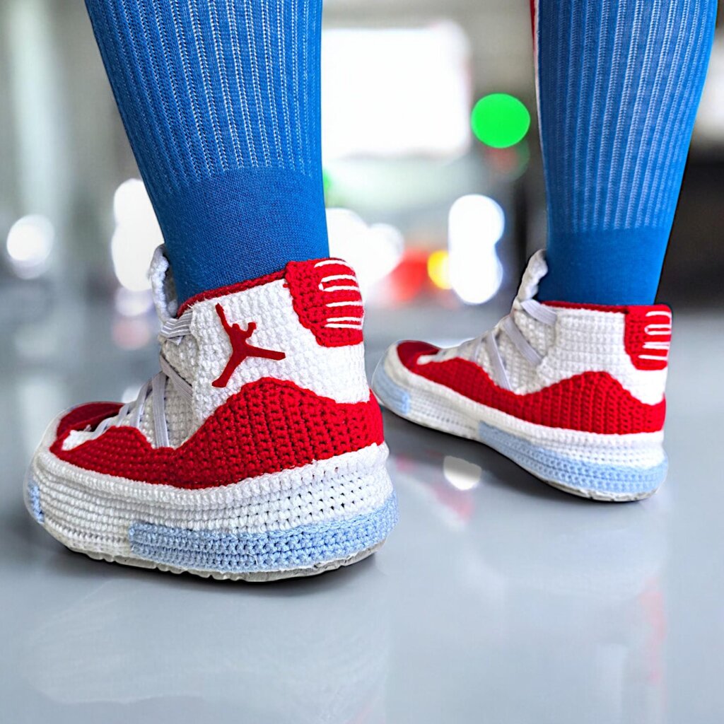 Crochet Jordan Cherry Retro Sneakers Slippers - view 5