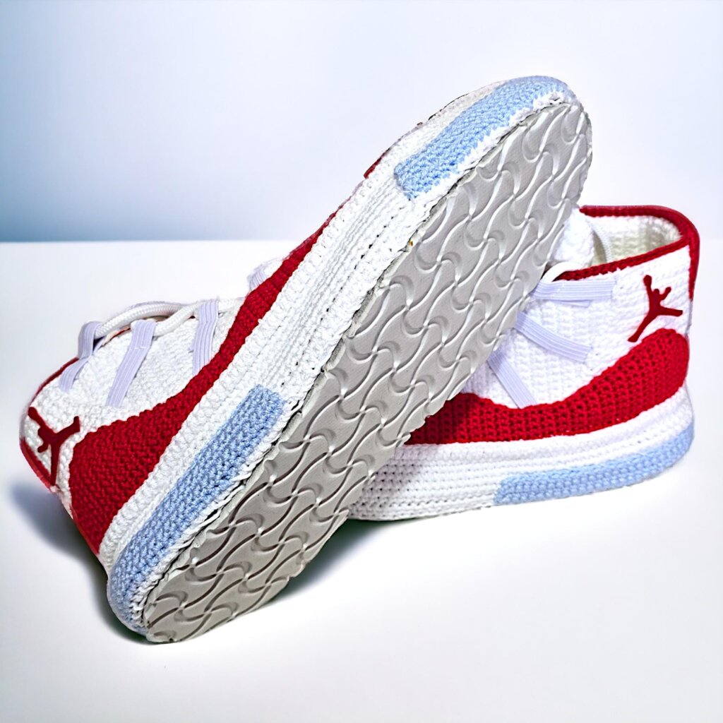 Crochet Jordan Cherry Retro Sneakers Slippers - view 2