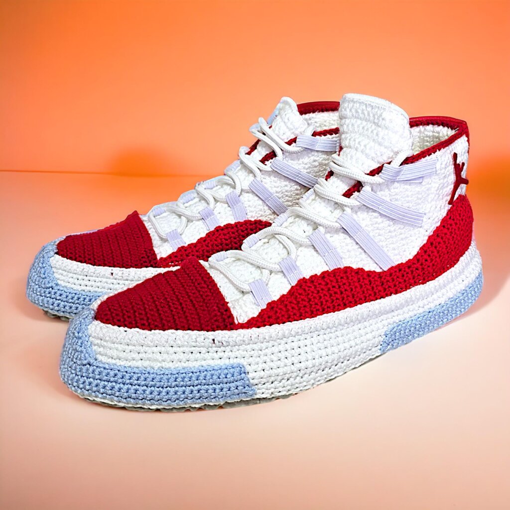 Crochet Jordan Cherry Retro Sneakers Slippers - view 4