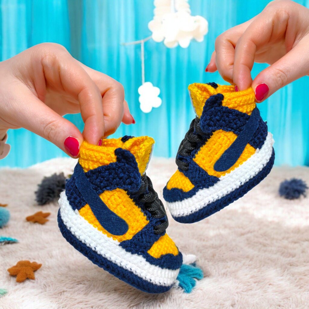 Baby Crochet Jordan Sneakers - view 3 Baby Crochet Jordan Sneakers - view 3