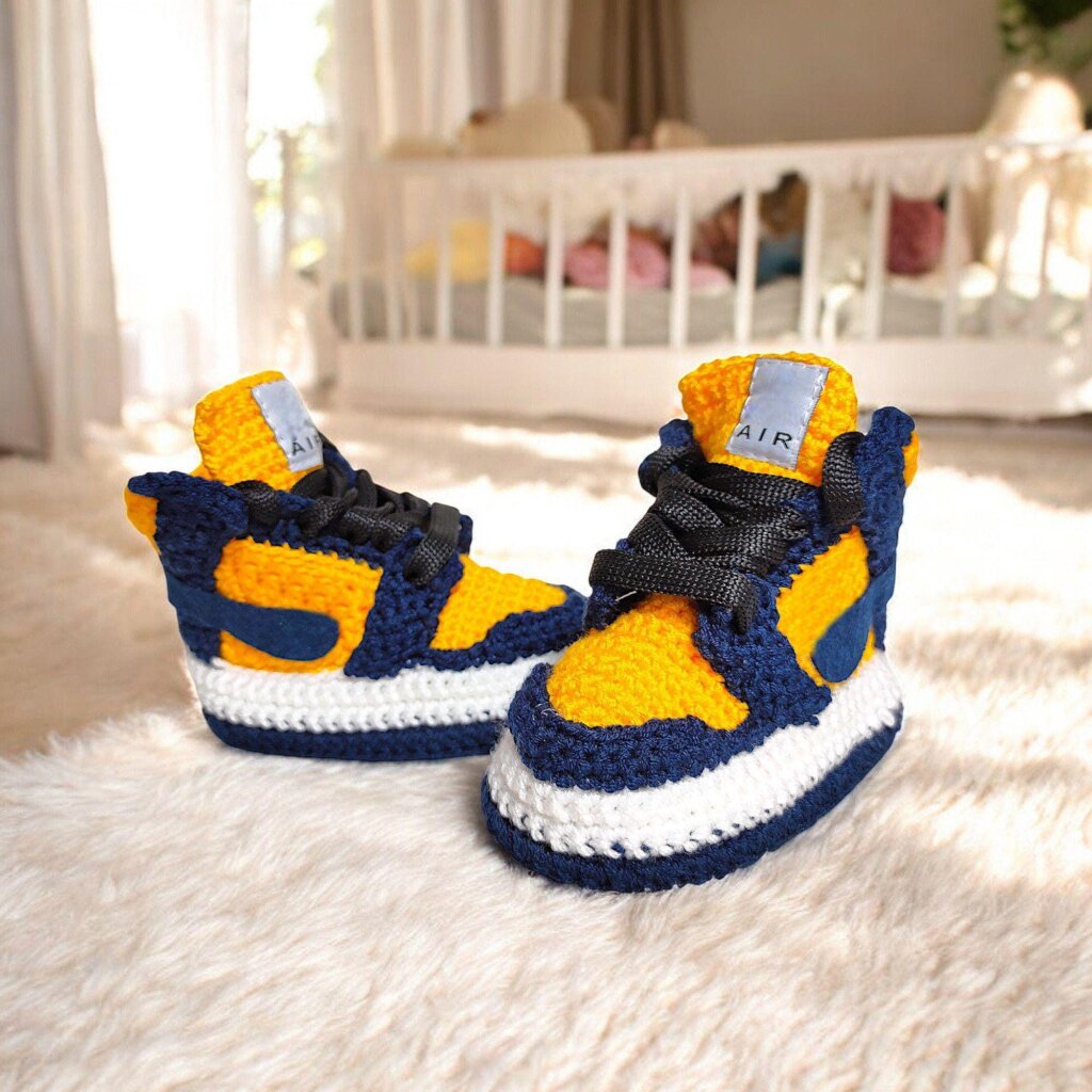 Baby Crochet Jordan Sneakers - view 2 Baby Crochet Jordan Sneakers - view 2