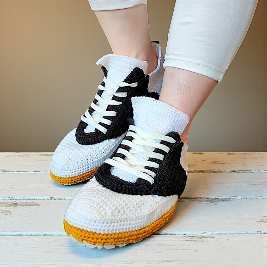 Custom Crochet Saddle Shoe Style Slippers - view 5
