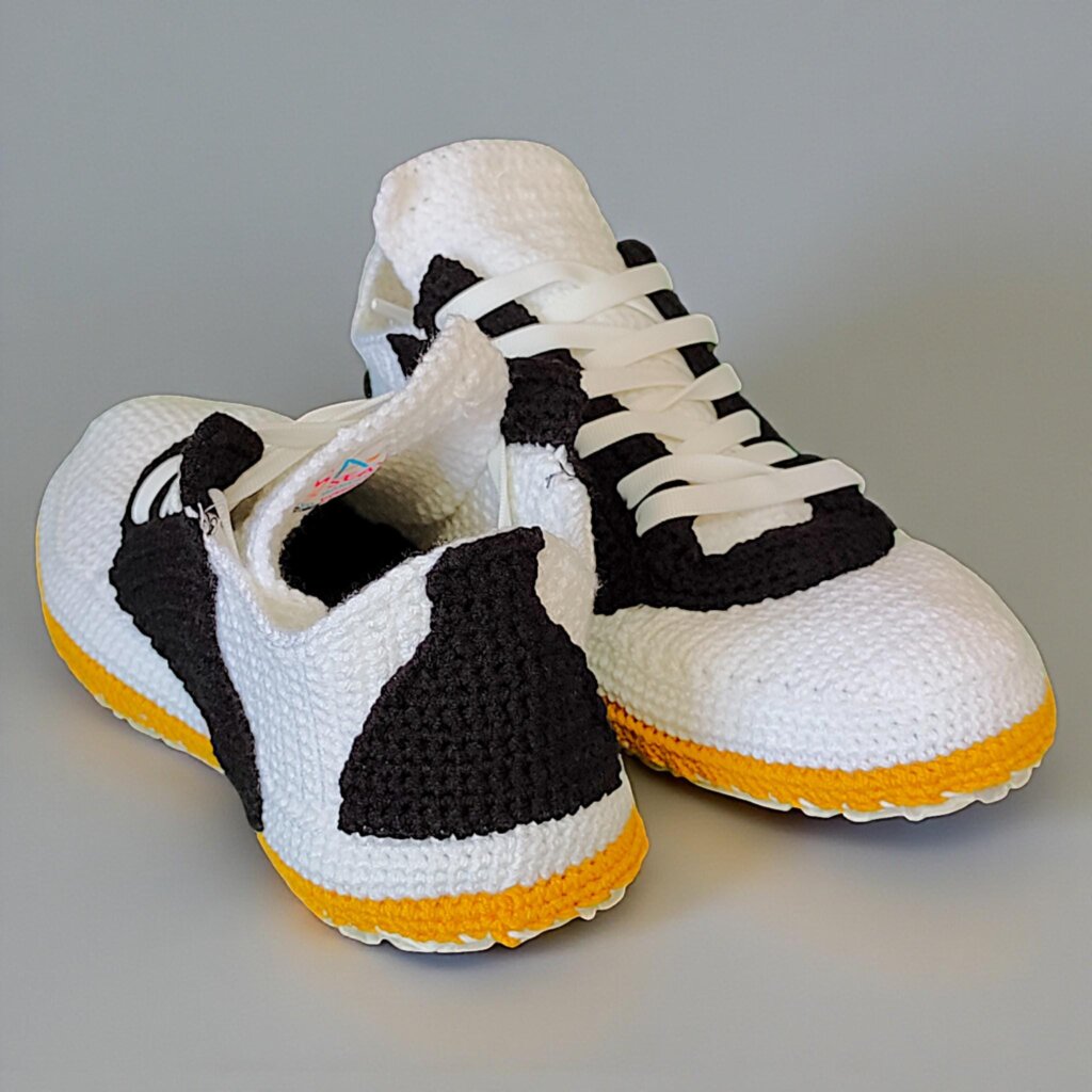 Custom Crochet Saddle Shoe Style Slippers - view 4