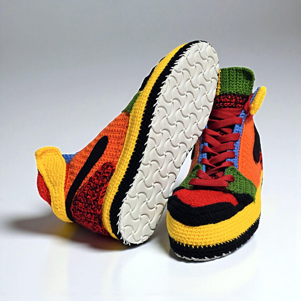 Jordan Multicolor Knitted Sneaker Slippers - view 3 Jordan Multicolor Knitted Sneaker Slippers - view 3