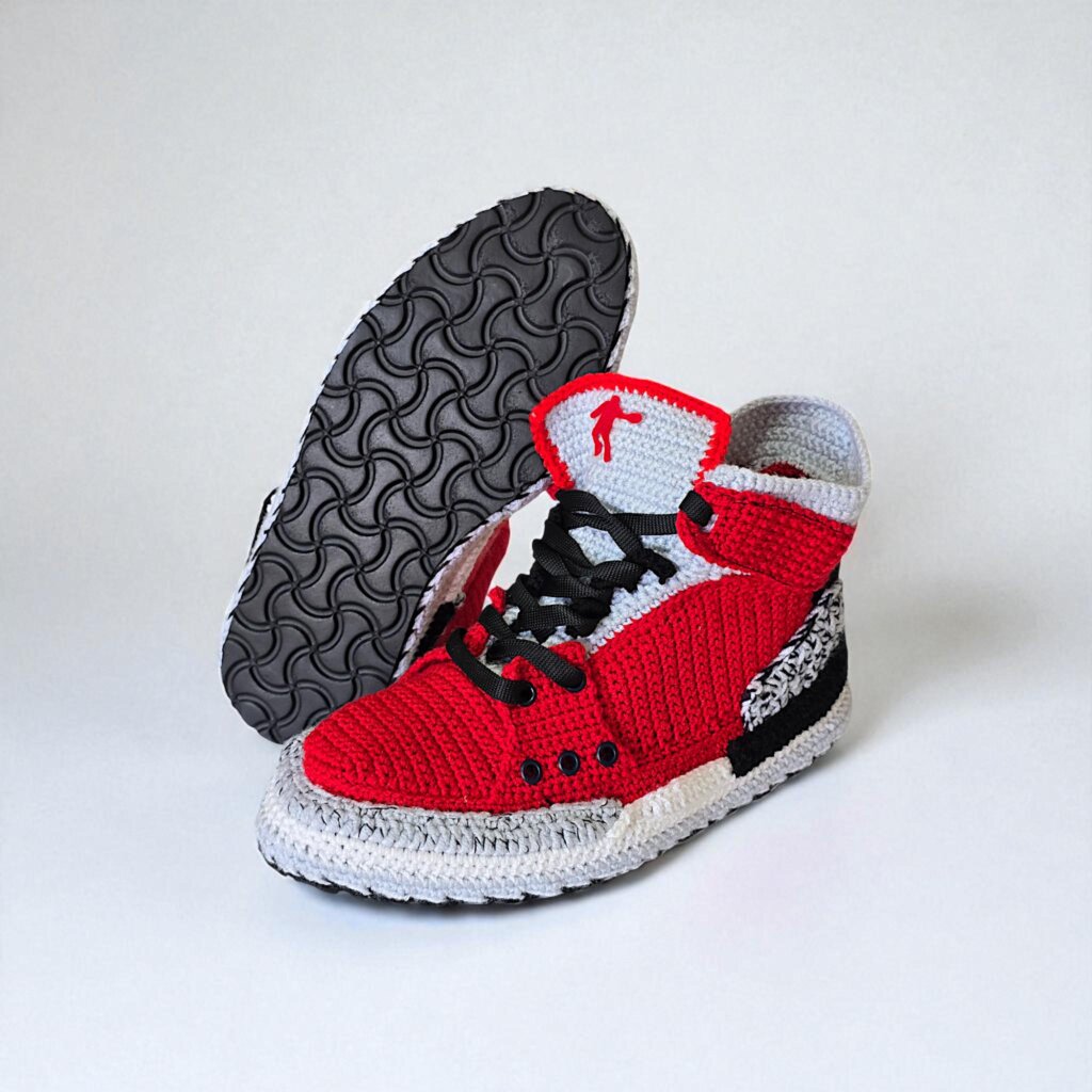Jordan Crochet Retro Basketball Sneakers Slippers - view 3