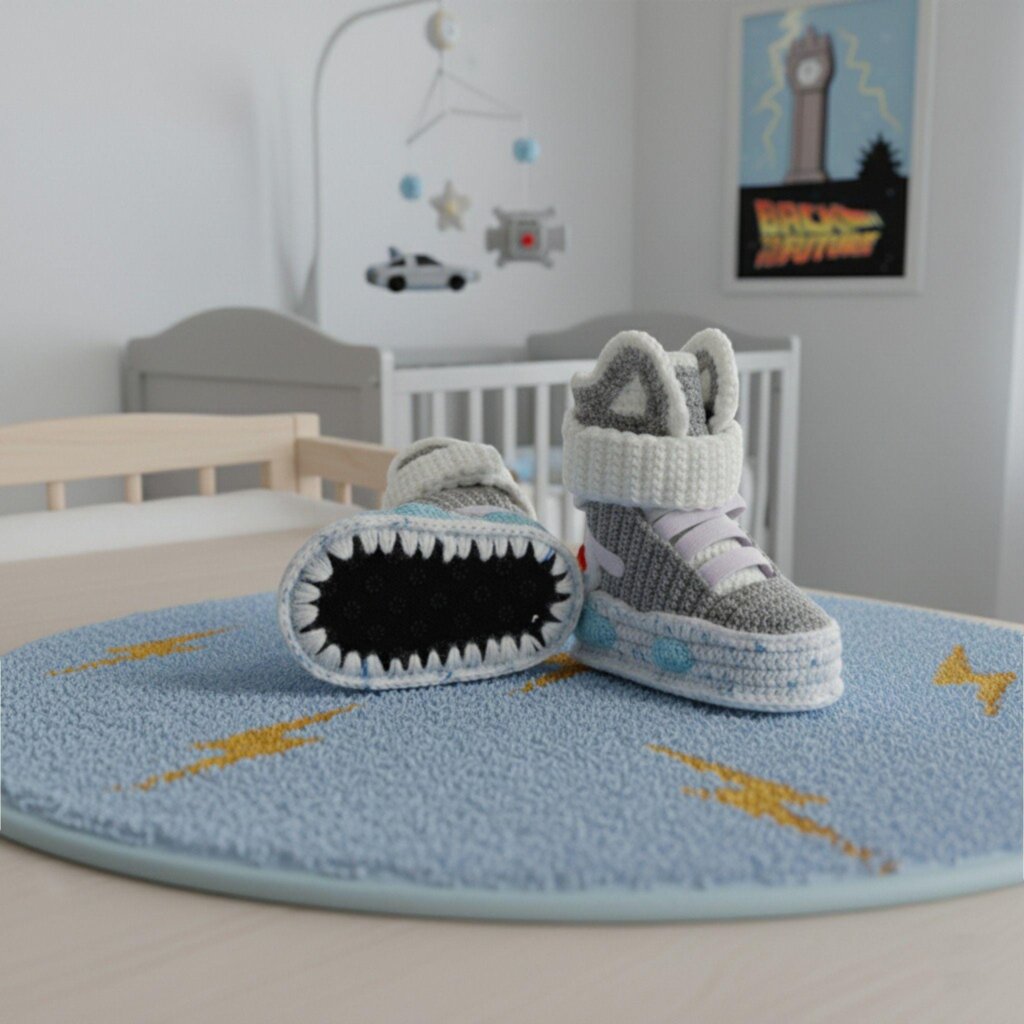 Crochet Air Mags Baby Booties - view 3