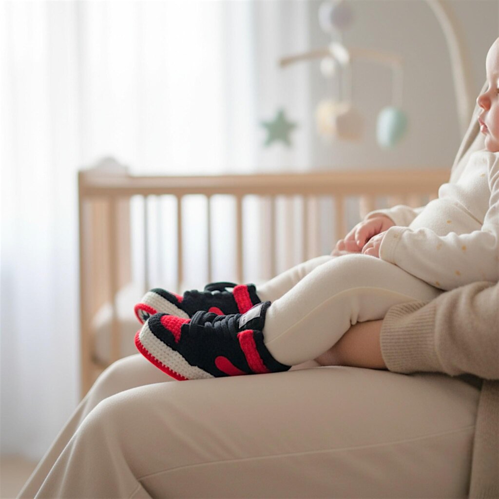 Basketball Retro Crochet Baby Jordans Style Sneakers Booties - view 5