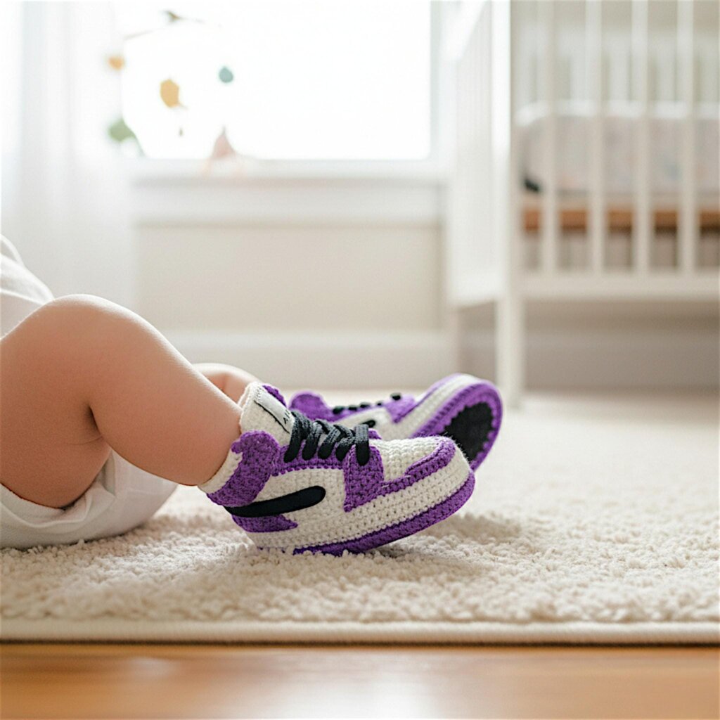 Jordan Style Baby Booties - view 5