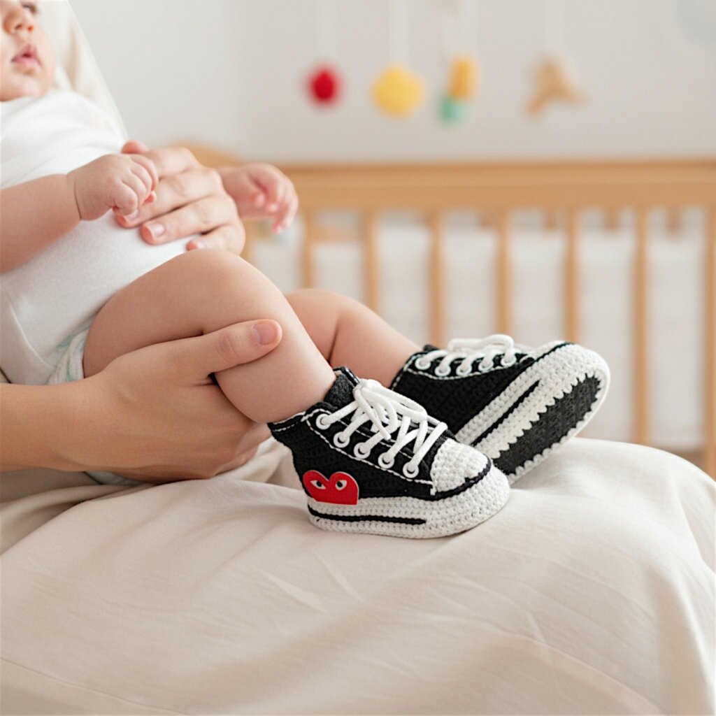 Crochet Baby Sneakers - view 3