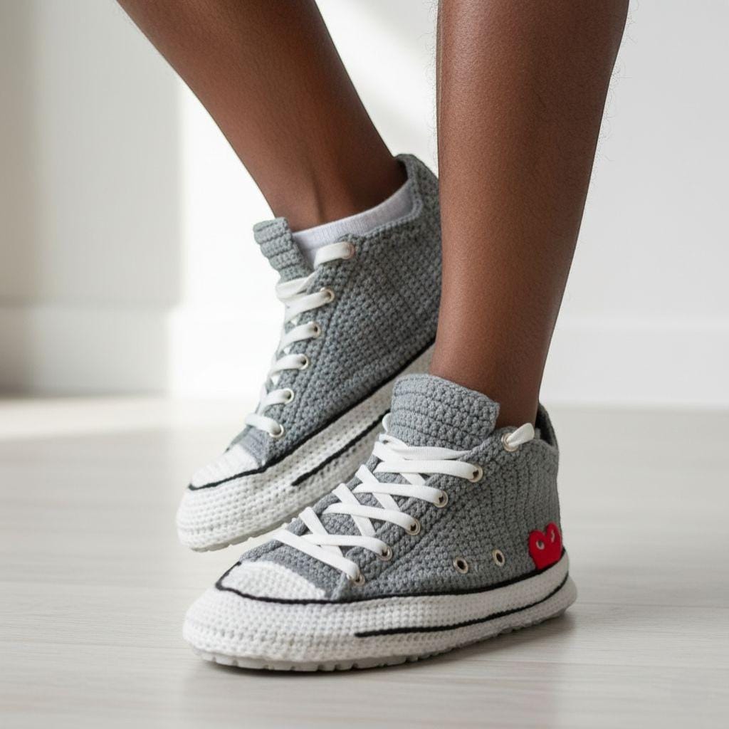 Crochet Sneakers Slippers - view 2
