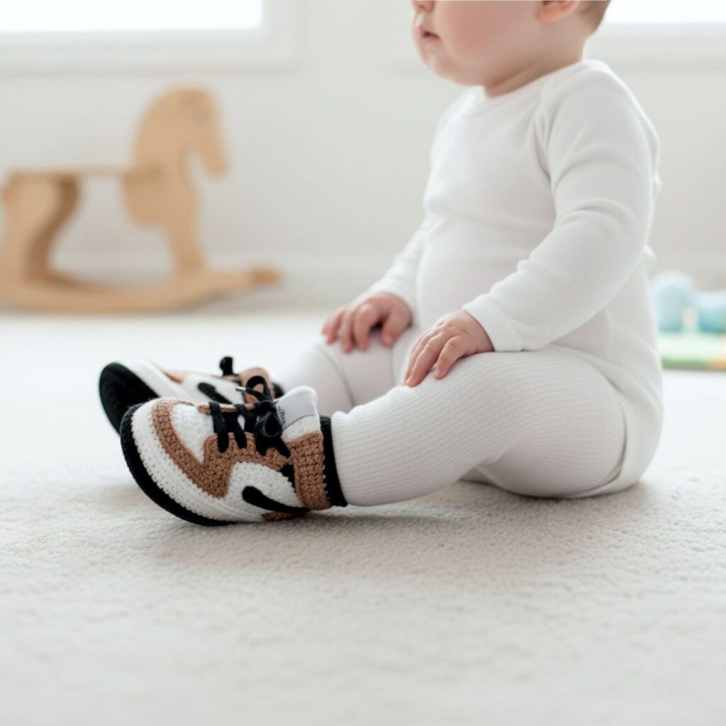 Crochet Baby Sneakers - view 3