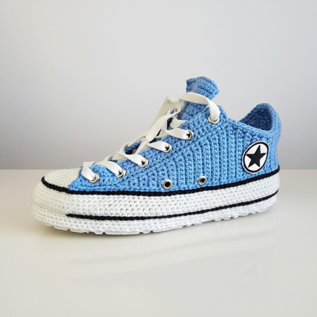 Crochet Sneaker Style Slippers - view 5