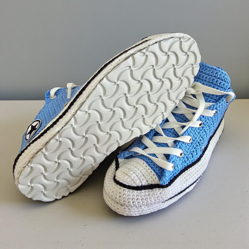 Crochet Sneaker Style Slippers - view 3