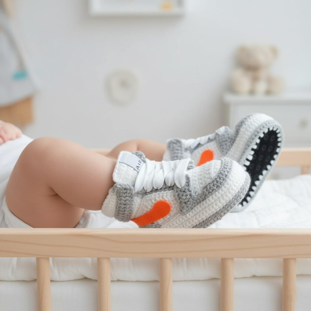 Jordan Baby Tiny Crochet Sneakers - view 3 Jordan Baby Tiny Crochet Sneakers - view 3