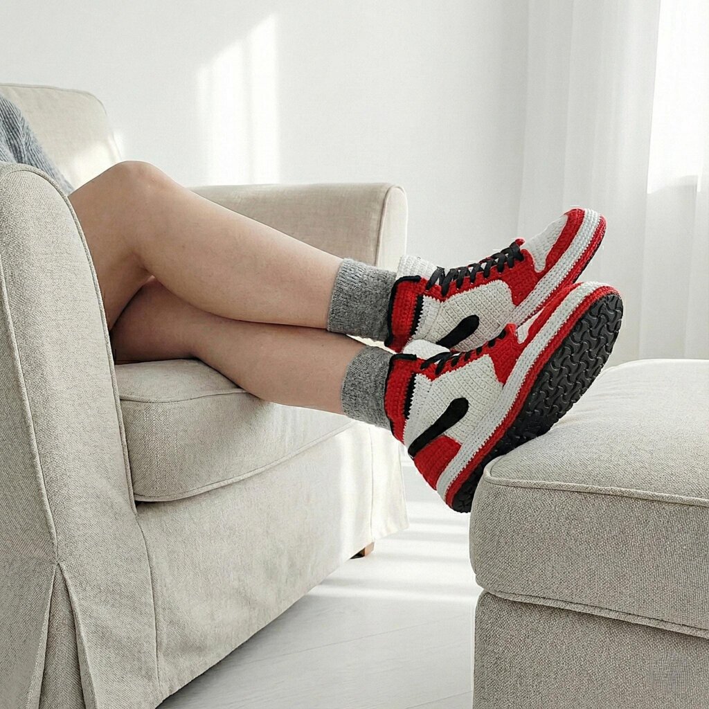 Crochet Sneakers Slippers - view 2