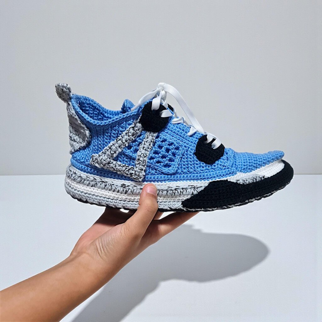 Crochet Sneakers Jordan Carolina Blue - view 4 Crochet Sneakers Jordan Carolina Blue - view 4