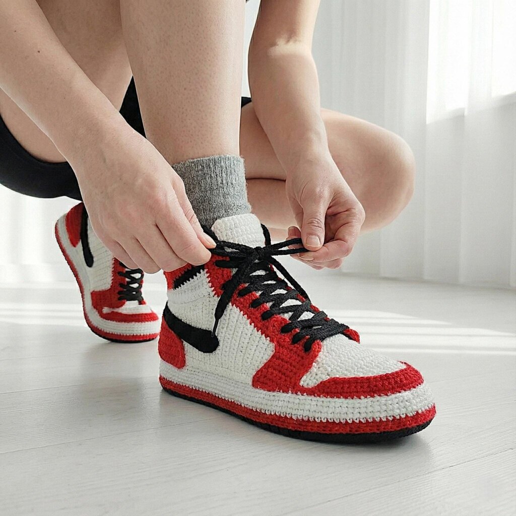 Crochet Sneakers Slippers - view 4