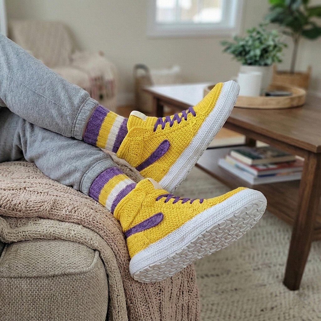 LA Team Colors Crochet Jordan Slippers - view 5